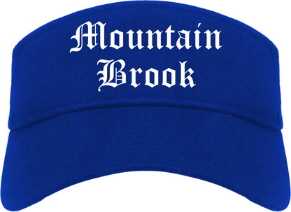 Mountain Brook Alabama AL Old English Mens Visor Cap Hat Royal Blue