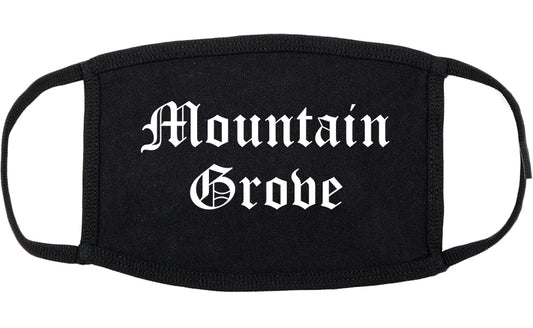 Mountain Grove Missouri MO Old English Cotton Face Mask Black