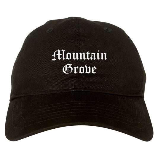 Mountain Grove Missouri MO Old English Mens Dad Hat Baseball Cap Black