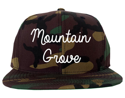 Mountain Grove Missouri MO Script Mens Snapback Hat Army Camo