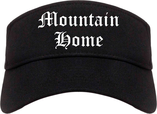Mountain Home Arkansas AR Old English Mens Visor Cap Hat Black