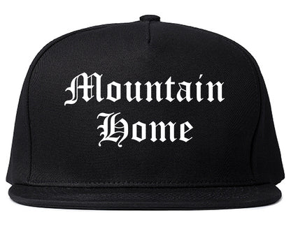 Mountain Home Idaho ID Old English Mens Snapback Hat Black