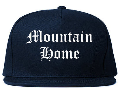 Mountain Home Idaho ID Old English Mens Snapback Hat Navy Blue