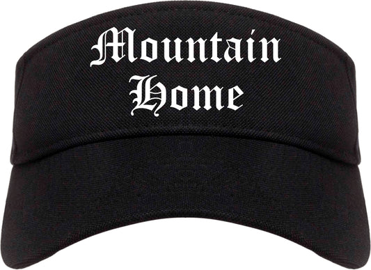 Mountain Home Idaho ID Old English Mens Visor Cap Hat Black