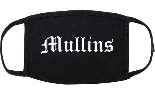 Mullins South Carolina SC Old English Cotton Face Mask Black