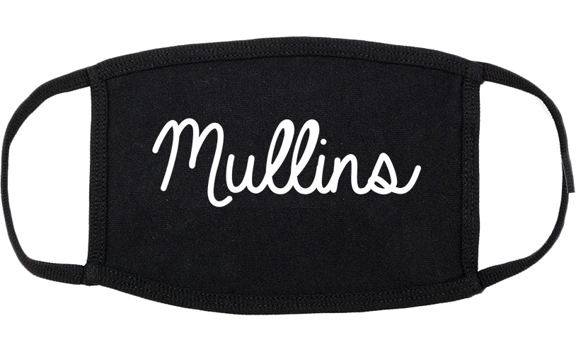 Mullins South Carolina SC Script Cotton Face Mask Black