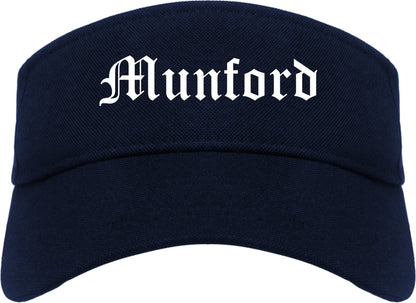 Munford Tennessee TN Old English Mens Visor Cap Hat Navy Blue