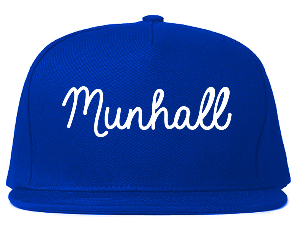 Munhall Pennsylvania PA Script Mens Snapback Hat Royal Blue