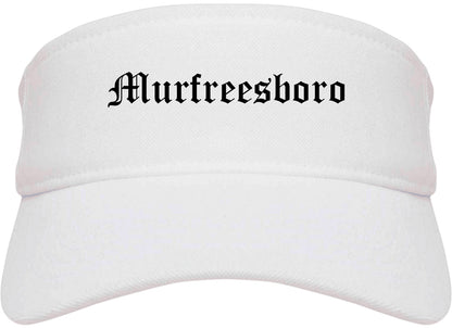 Murfreesboro Tennessee TN Old English Mens Visor Cap Hat White
