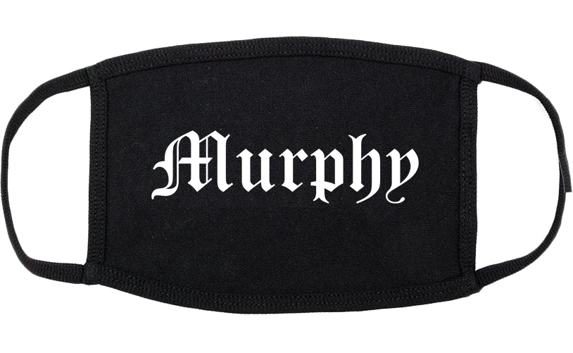 Murphy Texas TX Old English Cotton Face Mask Black