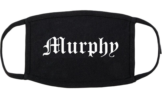 Murphy Texas TX Old English Cotton Face Mask Black