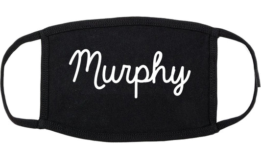 Murphy Texas TX Script Cotton Face Mask Black