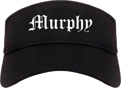 Murphy Texas TX Old English Mens Visor Cap Hat Black