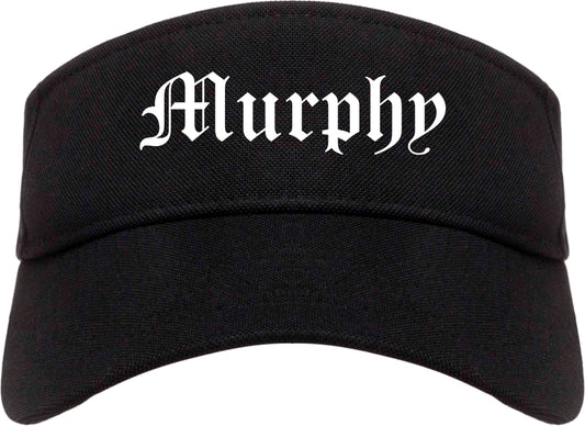 Murphy Texas TX Old English Mens Visor Cap Hat Black