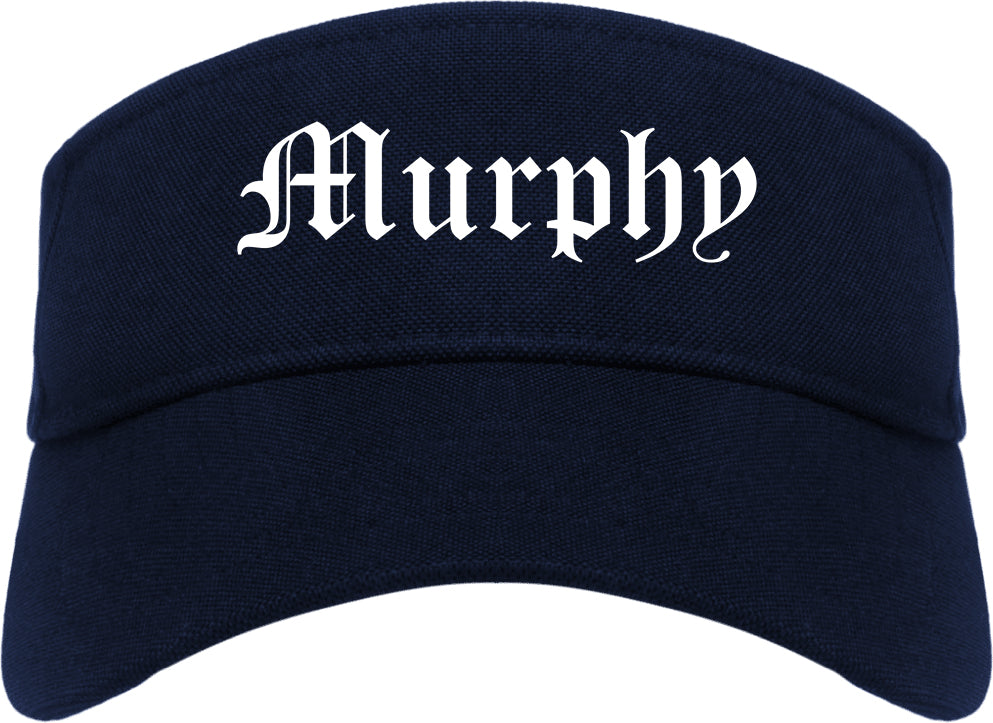 Murphy Texas TX Old English Mens Visor Cap Hat Navy Blue
