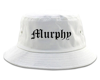 Murphy Texas TX Old English Mens Bucket Hat White