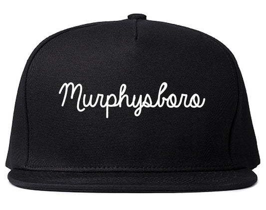 Murphysboro Illinois IL Script Mens Snapback Hat Black