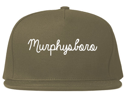 Murphysboro Illinois IL Script Mens Snapback Hat Grey