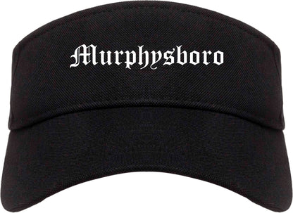 Murphysboro Illinois IL Old English Mens Visor Cap Hat Black