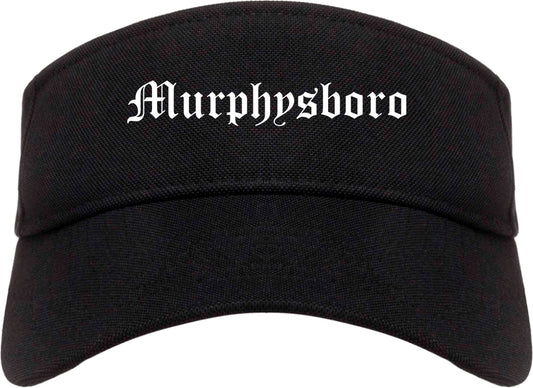 Murphysboro Illinois IL Old English Mens Visor Cap Hat Black