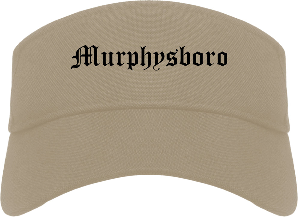 Murphysboro Illinois IL Old English Mens Visor Cap Hat Khaki