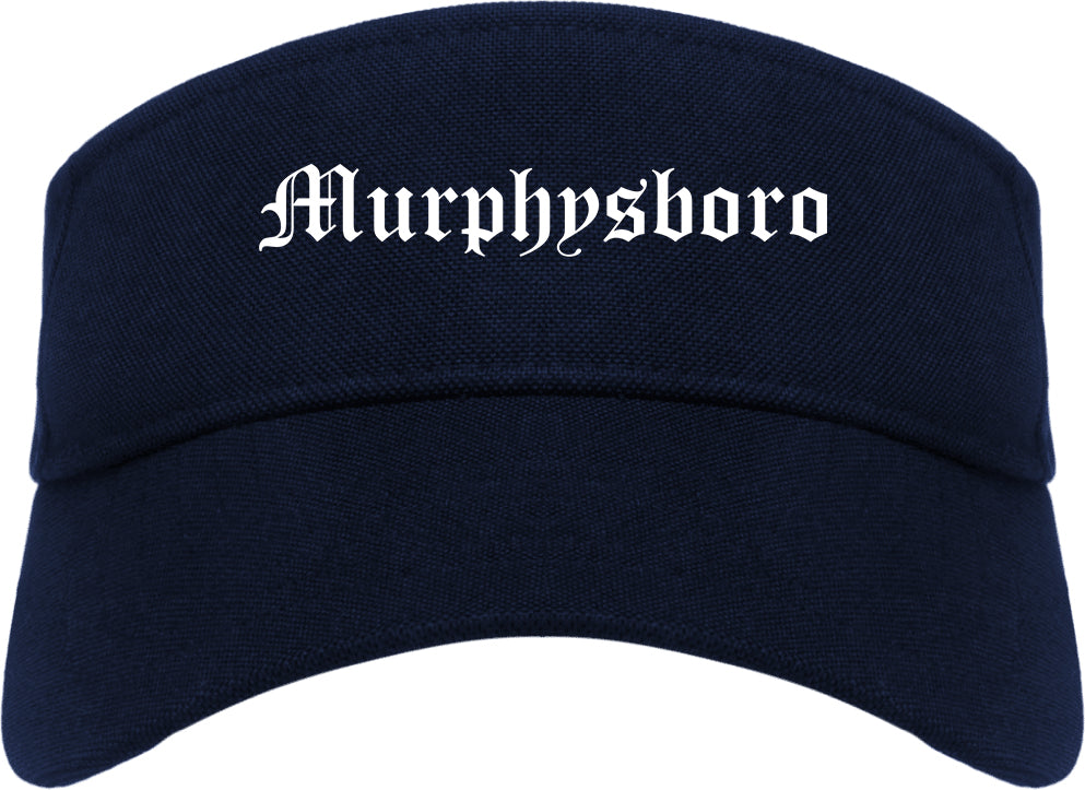 Murphysboro Illinois IL Old English Mens Visor Cap Hat Navy Blue