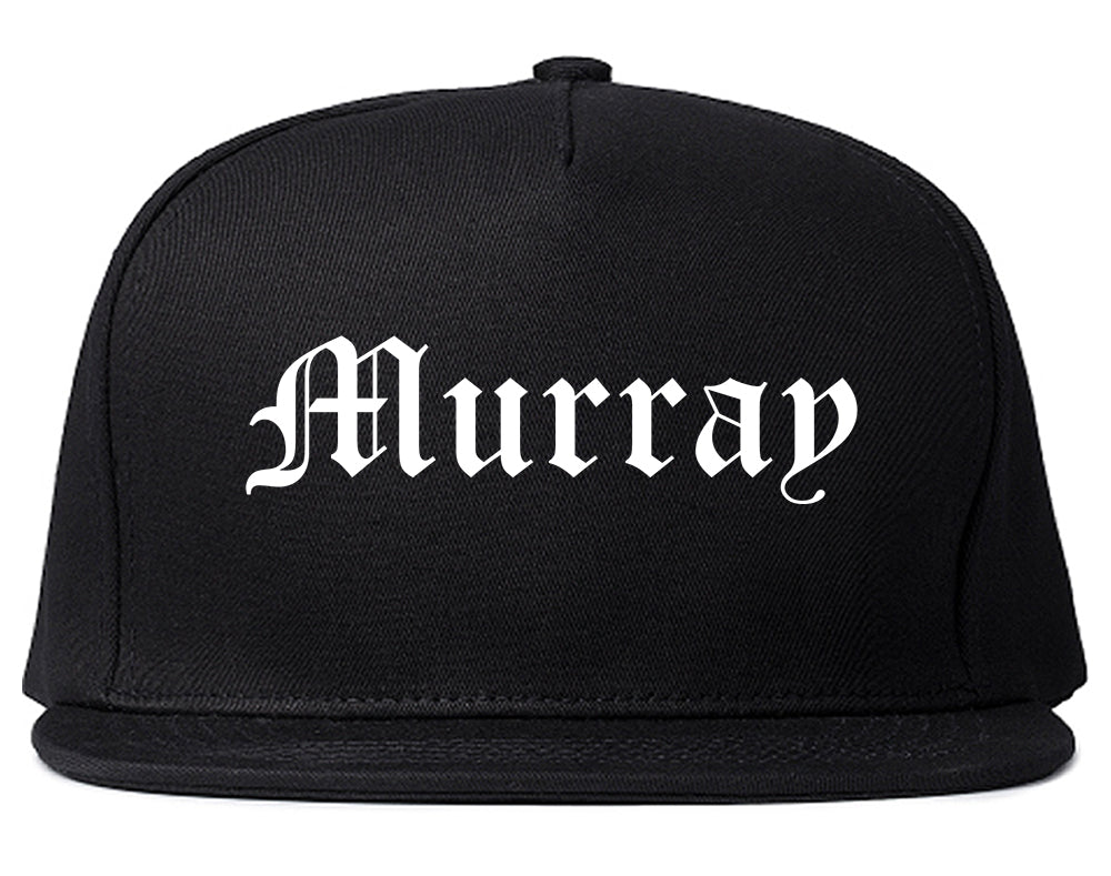 Murray Utah UT Old English Mens Snapback Hat Black