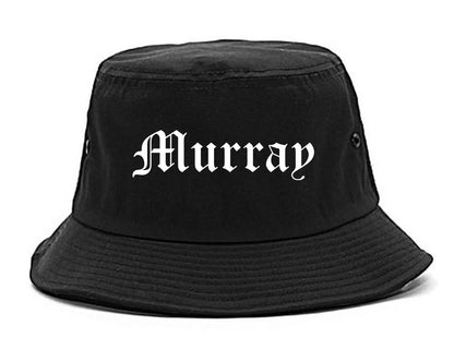 Murray Utah UT Old English Mens Bucket Hat Black