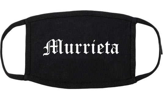 Murrieta California CA Old English Cotton Face Mask Black