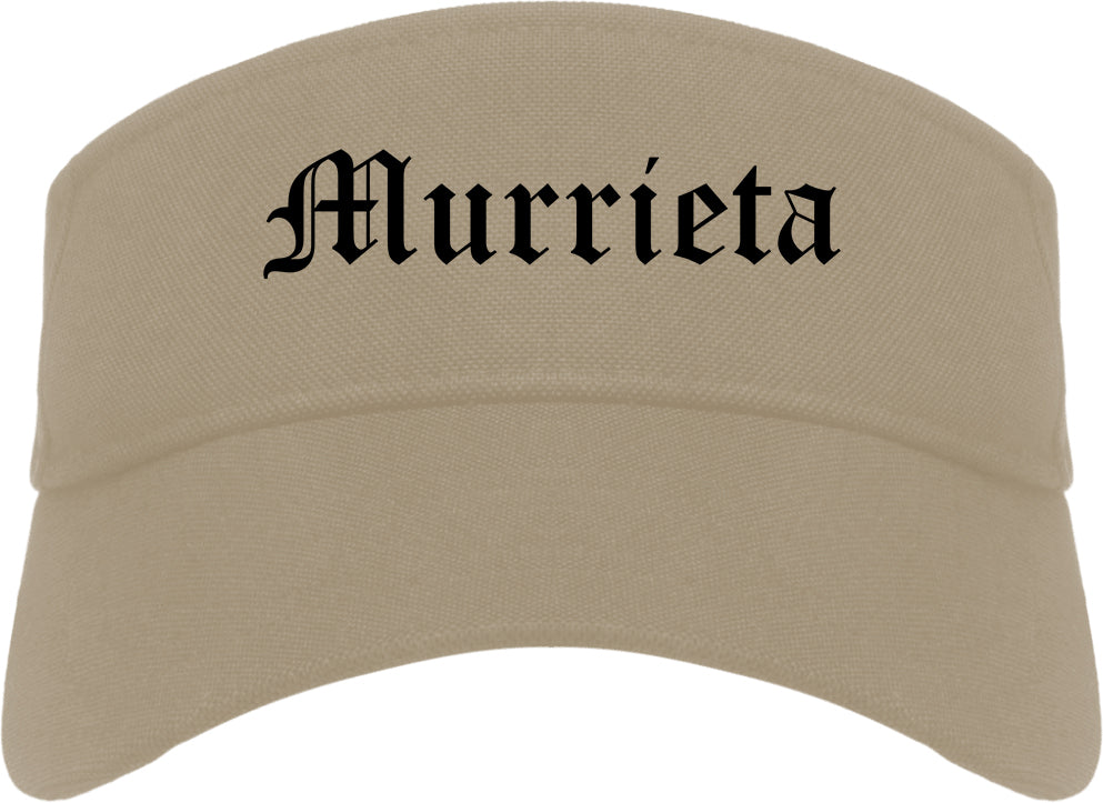 Murrieta California CA Old English Mens Visor Cap Hat Khaki