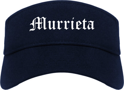 Murrieta California CA Old English Mens Visor Cap Hat Navy Blue