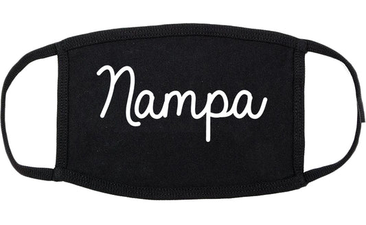 Nampa Idaho ID Script Cotton Face Mask Black