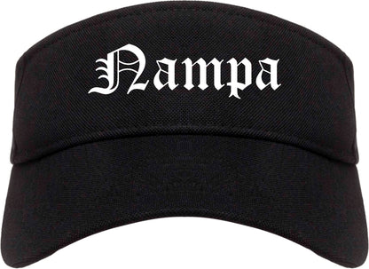 Nampa Idaho ID Old English Mens Visor Cap Hat Black