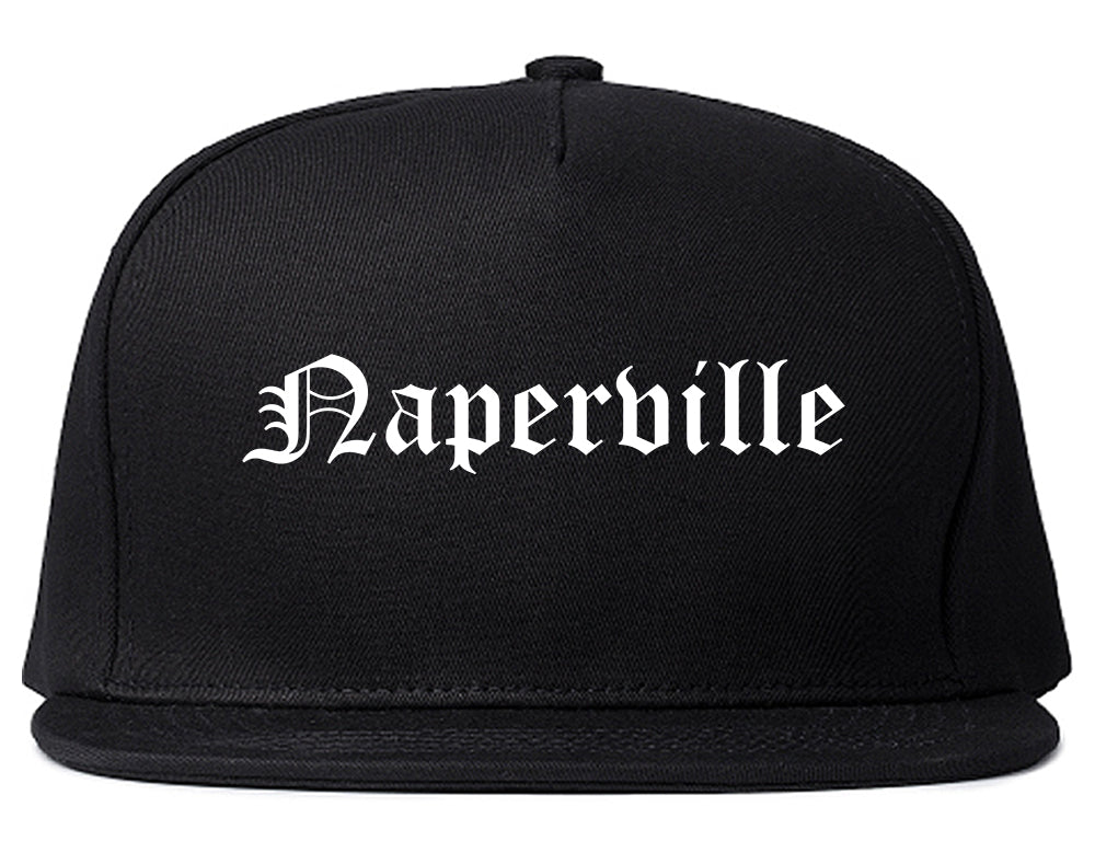 Naperville Illinois IL Old English Mens Snapback Hat Black