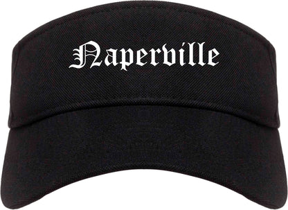 Naperville Illinois IL Old English Mens Visor Cap Hat Black