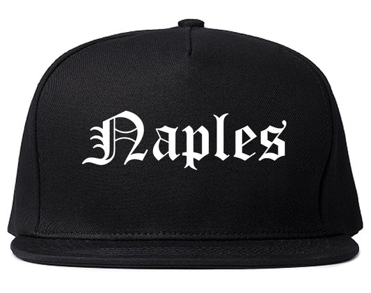 Naples Florida FL Old English Mens Snapback Hat Black