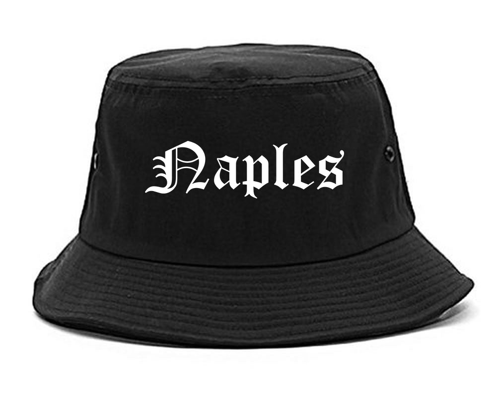 Naples Florida FL Old English Mens Bucket Hat Black