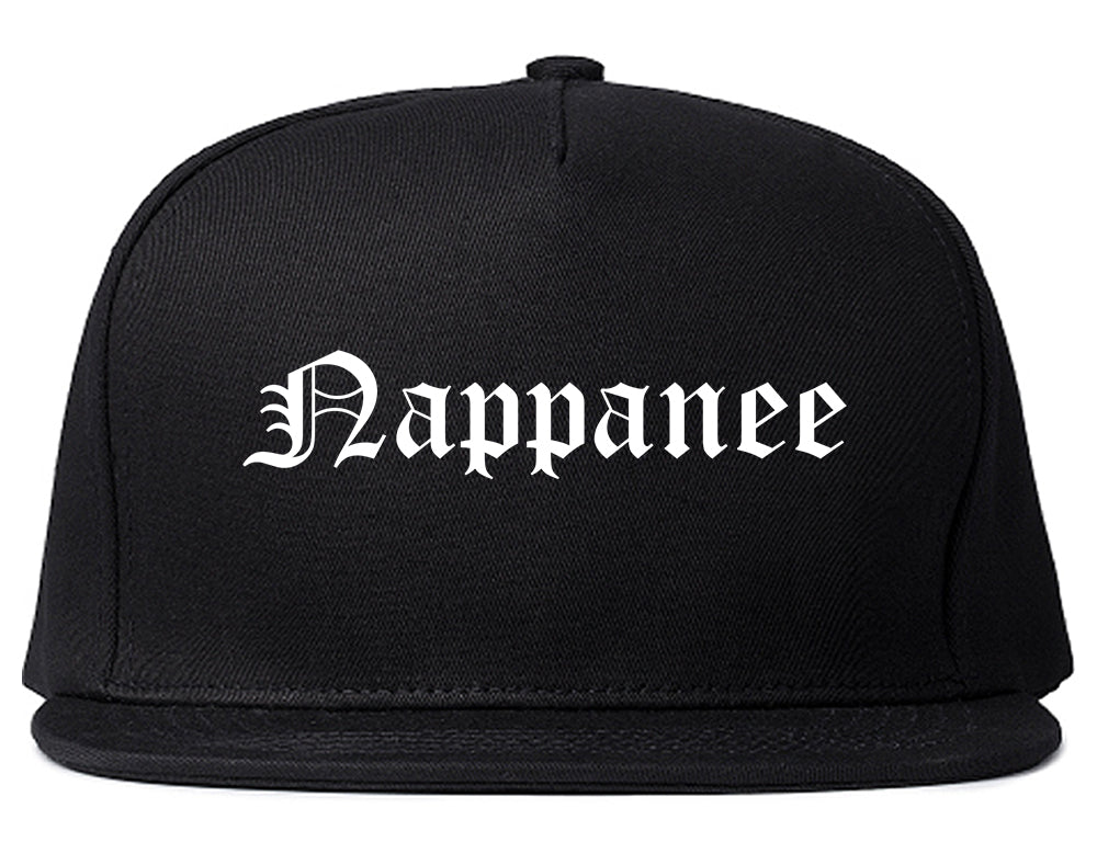 Nappanee Indiana IN Old English Mens Snapback Hat Black