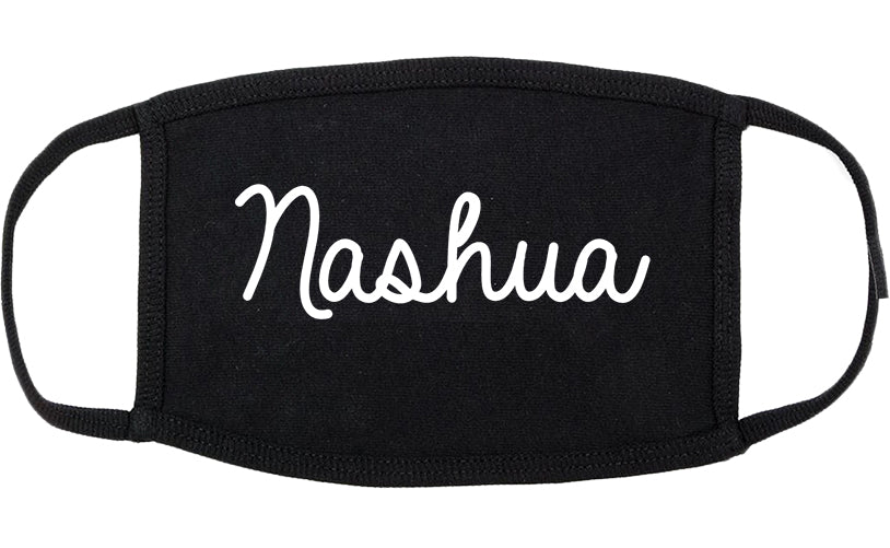 Nashua New Hampshire NH Script Cotton Face Mask Black