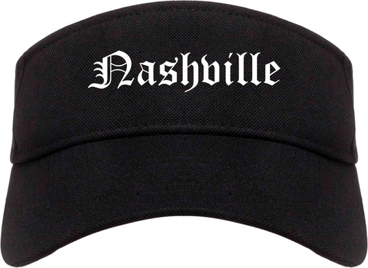 Nashville Arkansas AR Old English Mens Visor Cap Hat Black