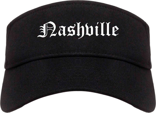 Nashville North Carolina NC Old English Mens Visor Cap Hat Black
