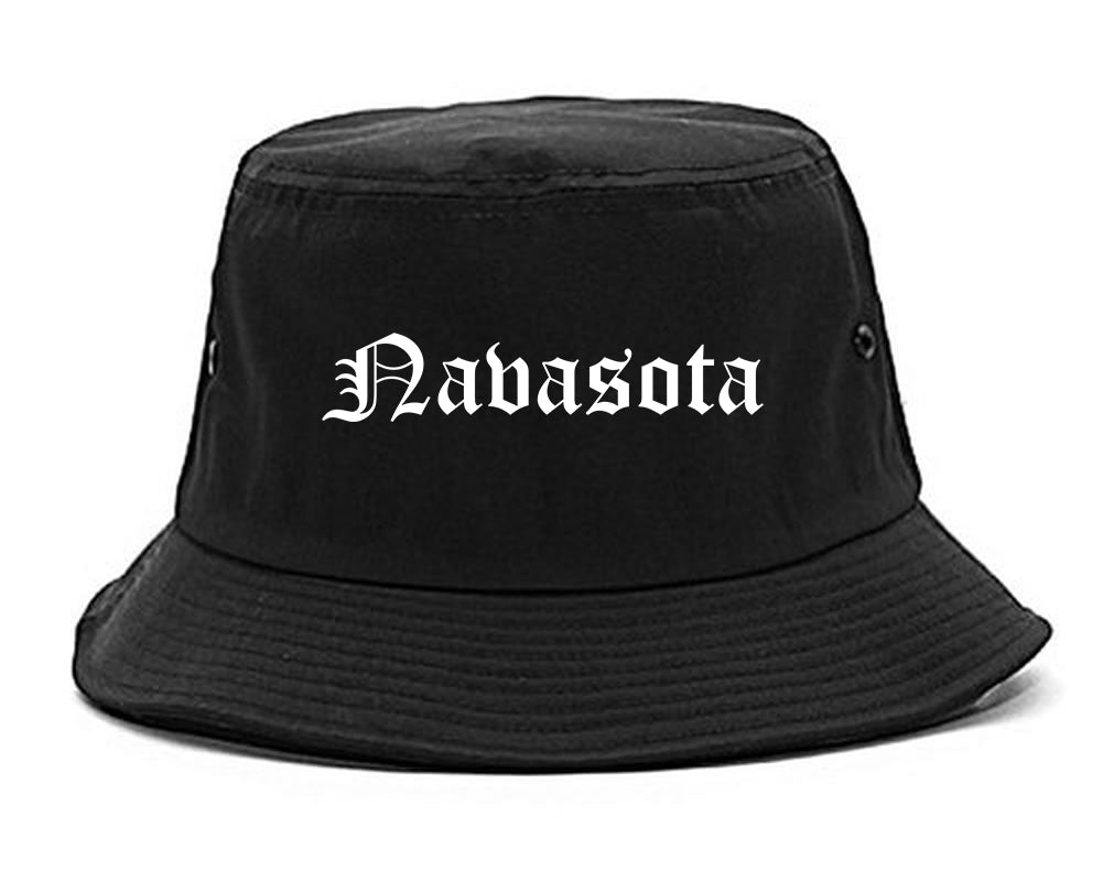 Navasota Texas TX Old English Mens Bucket Hat Black
