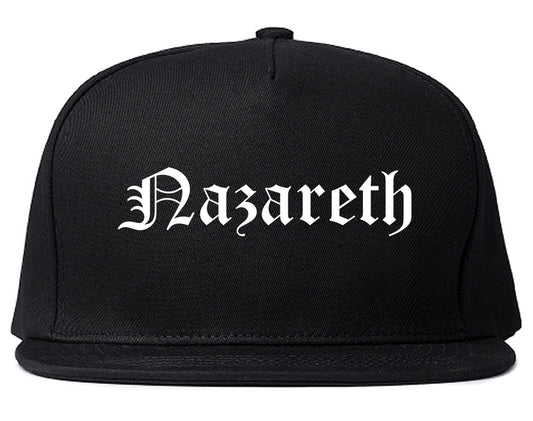 Nazareth Pennsylvania PA Old English Mens Snapback Hat Black