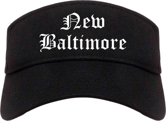 New Baltimore Michigan MI Old English Mens Visor Cap Hat Black