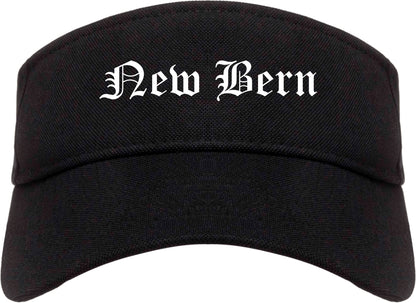 New Bern North Carolina NC Old English Mens Visor Cap Hat Black