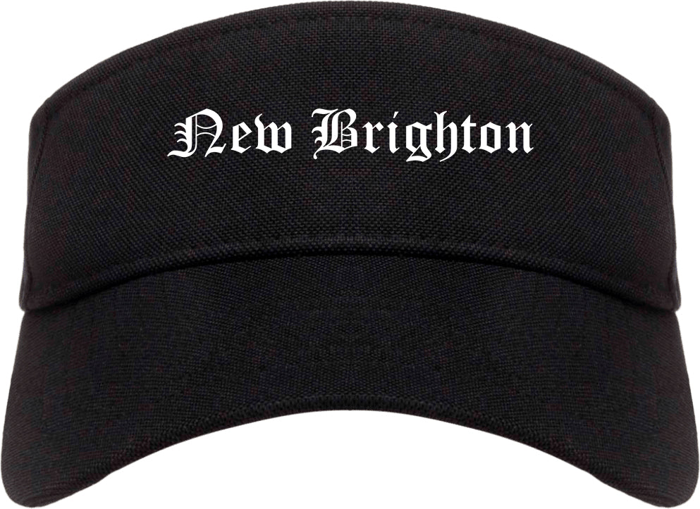 New Brighton Minnesota MN Old English Mens Visor Cap Hat Black