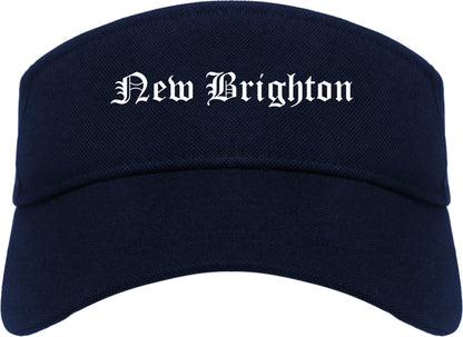 New Brighton Minnesota MN Old English Mens Visor Cap Hat Navy Blue