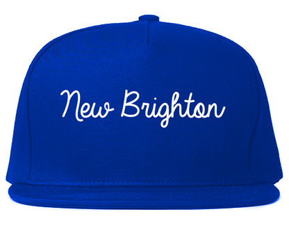 New Brighton Pennsylvania PA Script Mens Snapback Hat Royal Blue