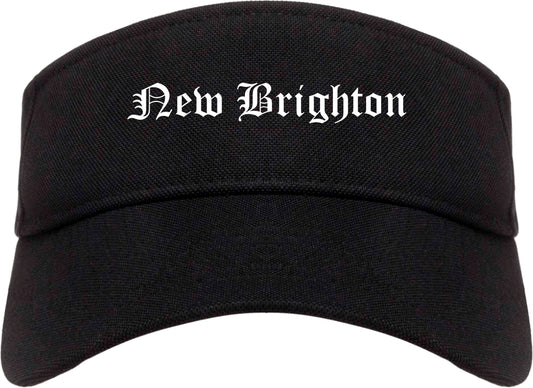 New Brighton Pennsylvania PA Old English Mens Visor Cap Hat Black