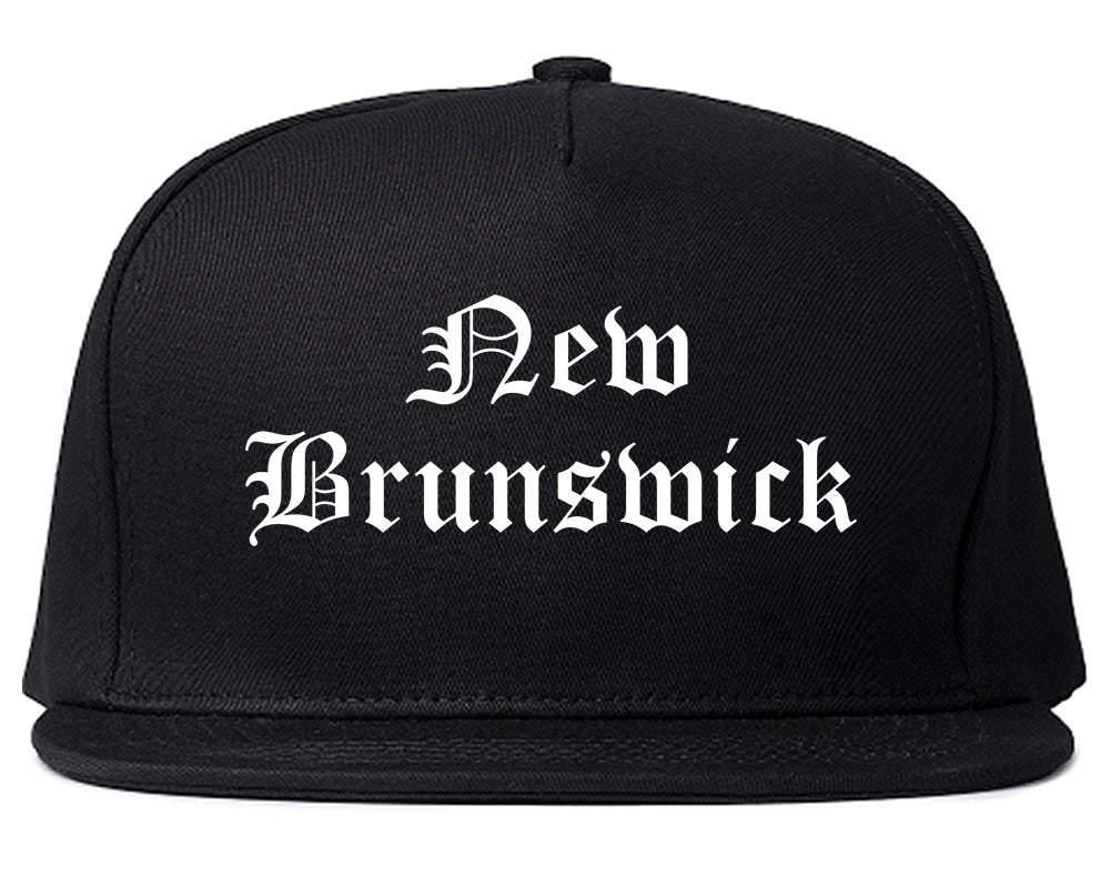 New Brunswick New Jersey NJ Old English Mens Snapback Hat Black